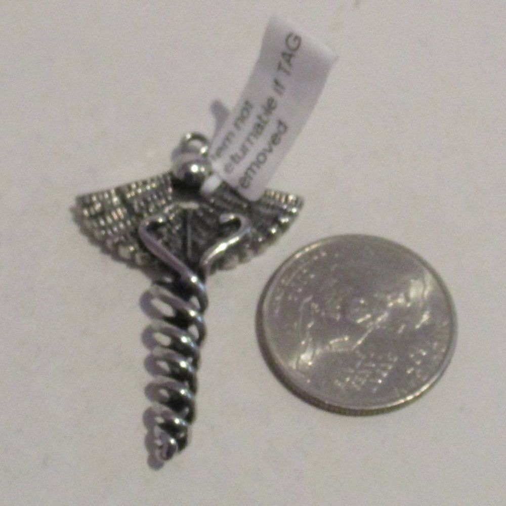 Caduceus Pendant Stainless Steel
